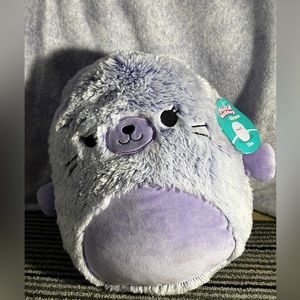 Squishmallow (Fuzzamallow) Ellen the seal. 12"